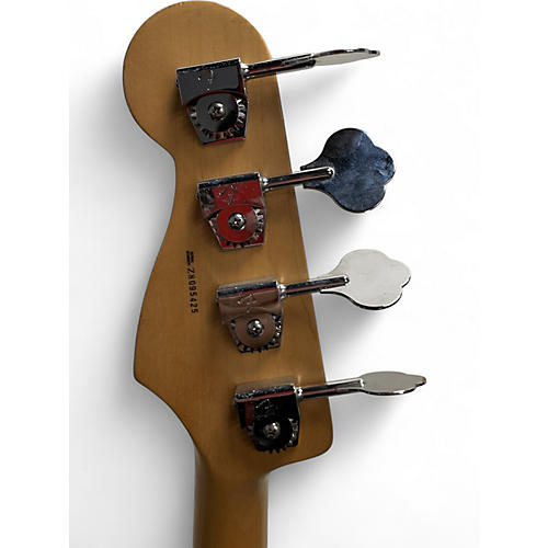 Used 2010s Fender American Standard Jazz Bass Black Electric Bass Guitar Black