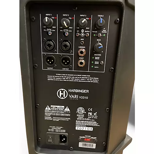 Used 2021 Harbinger VARI V2310 Powered Speaker