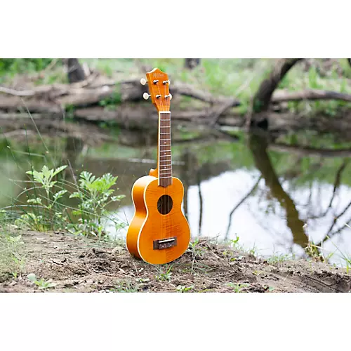 Mitchell MU45F Exotic Soprano Ukulele Flamed Maple Cherry