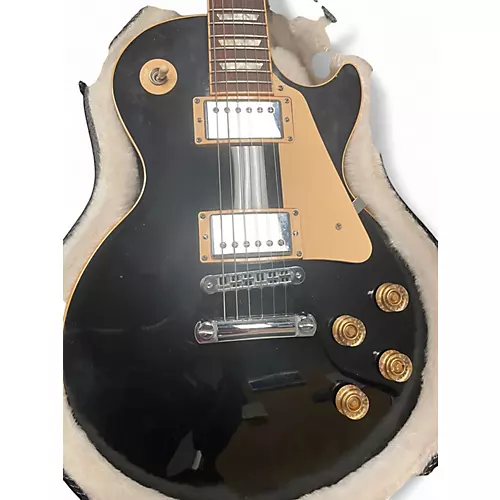 Used 2008 Gibson Les Paul Traditional Black Solid Body Electric Guitar Black