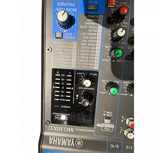 Used Yamaha MG10XU 10 Channel Mixer with Effects Unpowered Mixer