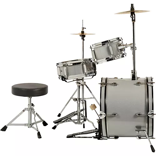 Rogue Lil' Kicker 3-Piece Junior Drum Set Metallic Silver