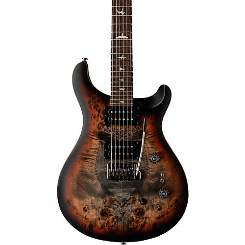 PRS SE Exotic Custom 24-08 Poplar Burl Electric Guitar Lake Blue Midnight Burst