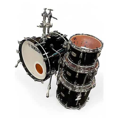 Used Yamaha 4 Piece Absolute Hybrid Maple Piano Black Drum Kit Piano Black