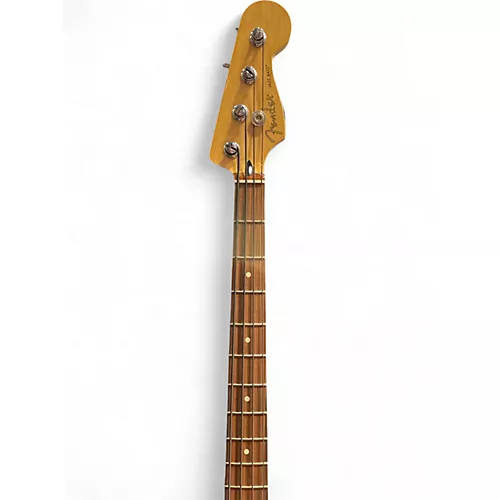 Used Fender Standard Jazz Bass Black and White Electric Bass Guitar Black and White