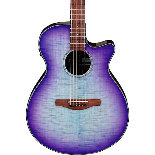 Ibanez AEG70 Flamed Maple Top Grand Concert Acoustic-Electric Guitar Blue Ocean Burst