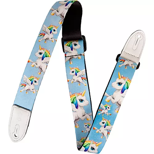 Levy's MPJR 1 1/2 inch Wide Kids Guitar Strap Black, Blue