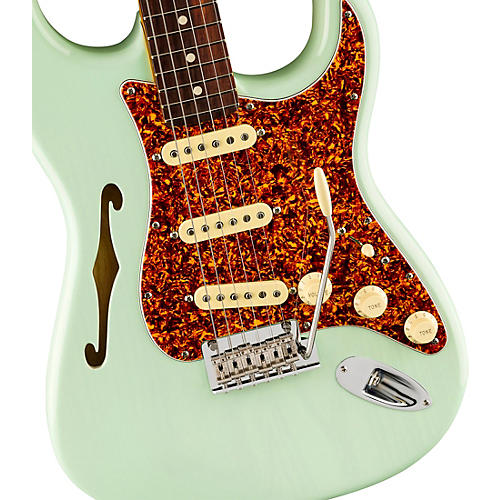 Fender American Professional II Stratocaster Thinline Limited-Edition Electric Guitar Transparent Shell Pink