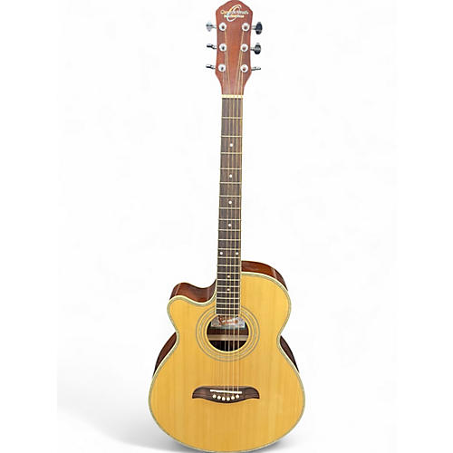 Used Oscar Schmidt By Washburn OG10CE Natural Acoustic Electric Guitar Natural
