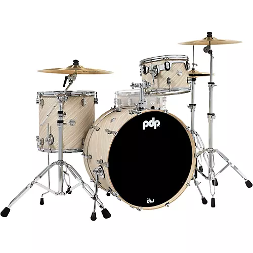 PDP by DW Concept Maple 3-Piece Rock Shell Pack With Chrome Hardware Twisted Ivory