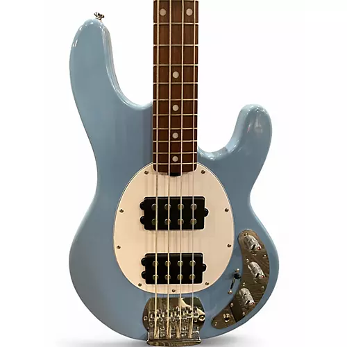 Used Sterling by Music Man sting ray Blue Electric Bass Guitar Blue