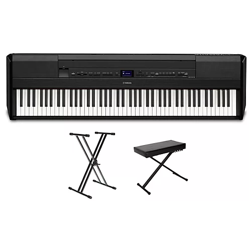 Yamaha P-525 88-Key Digital Piano Package Black Beginner Package