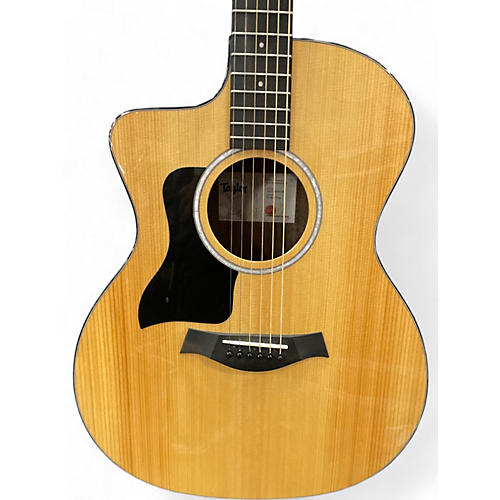 Used Taylor 214CE PLUS LEFT HANDED Natural Acoustic Electric Guitar Natural