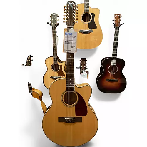 Used Fender CJ290SCE12 Jumbo Natural 12 String Acoustic Electric Guitar Natural