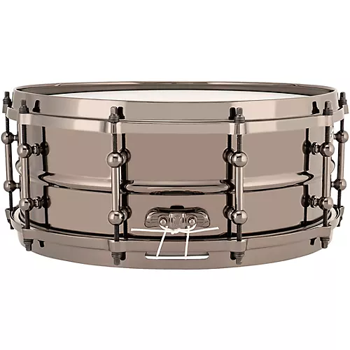 Ludwig Universal Series Black Brass Snare Drum with Black Nickel Die-Cast Hoops 14 x 6.5 in.