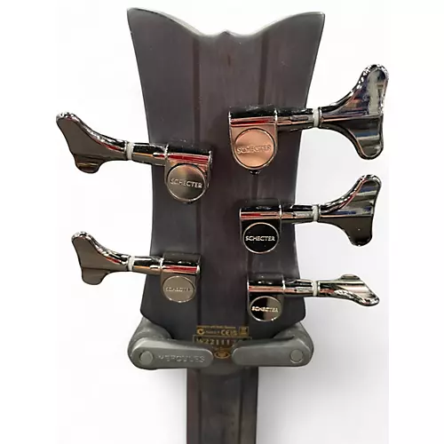 Used Schecter Guitar Research Stilleto Studio 5 Trans Black Electric Bass Guitar Trans Black