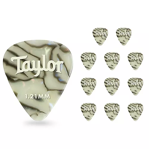 Taylor Celluloid 351 Picks, Abalone .46 mm 12 Pack