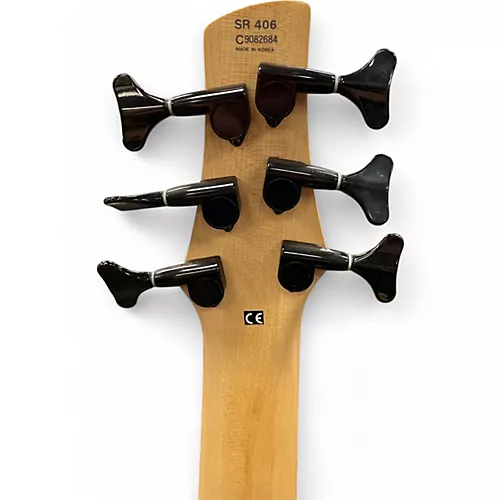 Used Ibanez SR406 Black Electric Bass Guitar Black