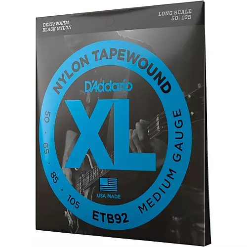 D'Addario ETB92 Nylon Tapewound Medium Gauge Bass Strings