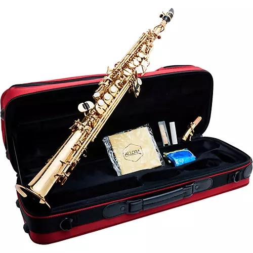 Allora ASPS-550 Paris Series Straight Soprano Sax Antique Matte Antique Matte Keys