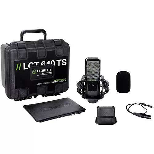 LEWITT LCT 640 TS Multi-Pattern Large-Diaphragm Condenser Microphone With Shockmount Black