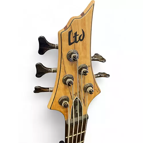 Used ESP LTD B205SM 5 String Natural Electric Bass Guitar Natural