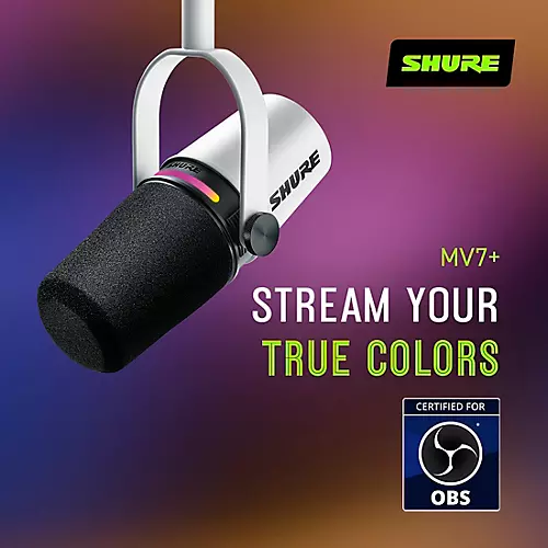 Shure MV7+ Podcast Microphone Black