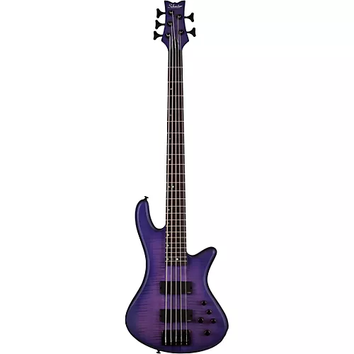Schecter Guitar Research Limited-Edition Stiletto Studio-5 5-String Bass Transparent Purple Burst