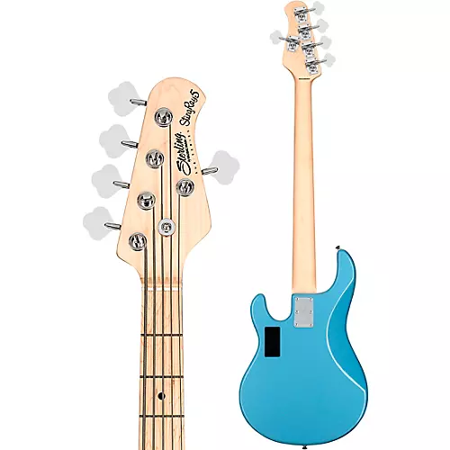 Sterling by Music Man StingRay Ray5 Maple Fingerboard 5-String Electric Bass Chopper Blue