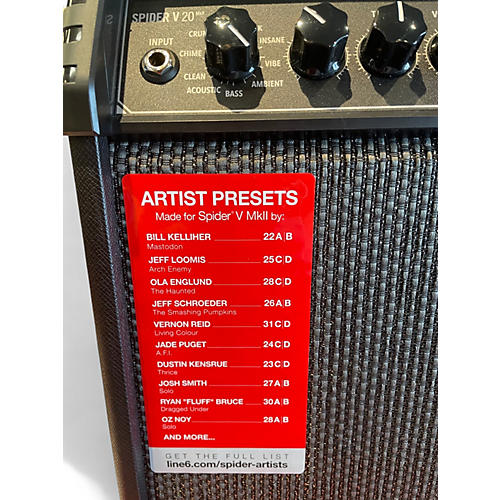 Used Line 6 Spider V 20 MkII 20w 1x8 Guitar Combo Amp