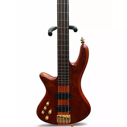 Used Schecter Guitar Research Stiletto Studio 4 String Fretless Honey satin  Electric Bass Guitar Honey satin