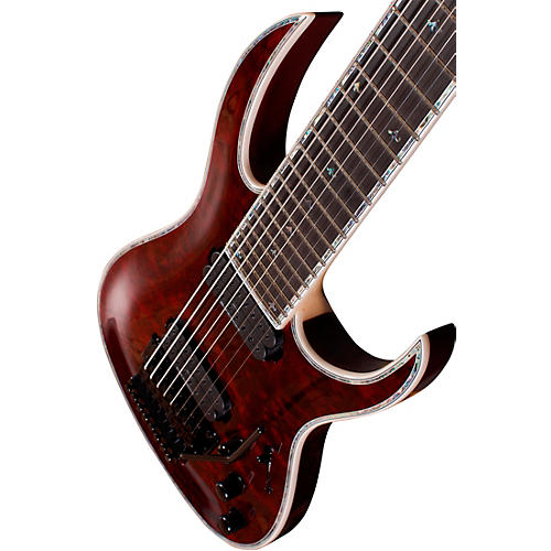 B.C. Rich Shredzilla 8 Prophecy Archtop with Floyd Rose Electric Guitar Black Cherry