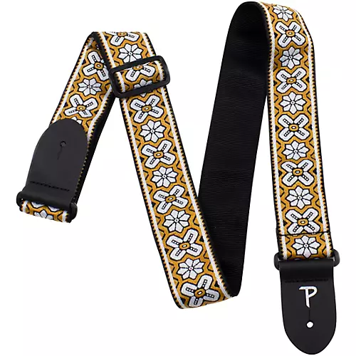 Perri's Jacquard Guitar Strap Yellow 2 in.