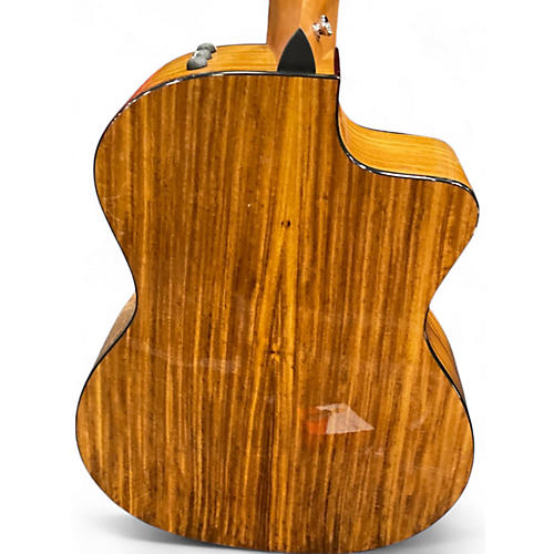 Used Taylor 214CE PLUS LEFT HANDED Natural Acoustic Electric Guitar Natural