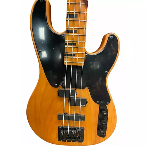 Used Schecter Guitar Research Model T Natural Electric Bass Guitar Natural
