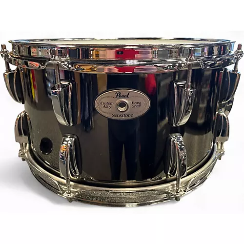 Used Pearl 13X7 Sensitone Snare Nickel Over Brass Drum Nickel Over Brass 198