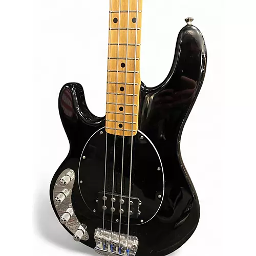 Used Ernie Ball Music Man Stingray H Black Electric Bass Guitar Black