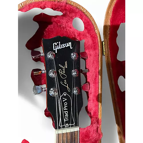 Used 2019 Gibson les paul paul trad pro v Cherry Sunburst Solid Body Electric Guitar Cherry Sunburst