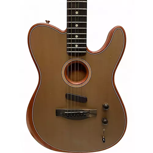 Used Fender American Acoustasonic Telecaster Trans Sonic Blue Acoustic Electric Guitar Trans Sonic Blue