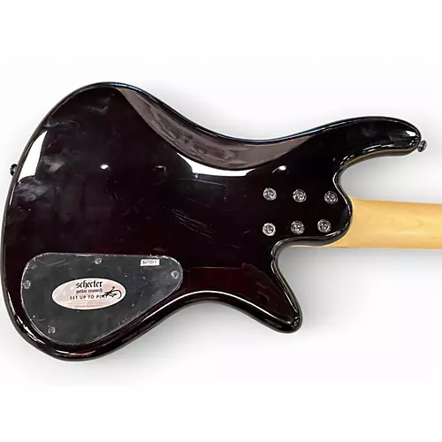 Used Schecter Guitar Research Stiletto Extreme 5 String Black Cherry Electric Bass Guitar Black Cherry