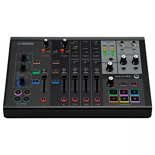Yamaha AG08 8-Channel Mixer/USB Interface for Mac/PC Black