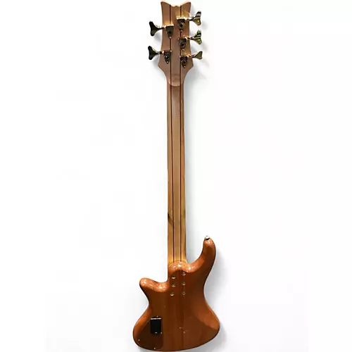 Used Schecter Guitar Research Stiletto Custom 5 String Satin Natural Electric Bass Guitar Satin Natural