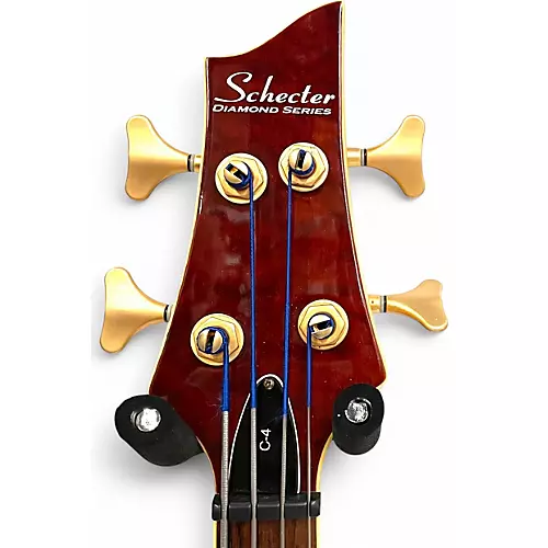 Used Schecter Guitar Research DIAMOND SERIES C-4 Maroon Electric Bass Guitar Maroon