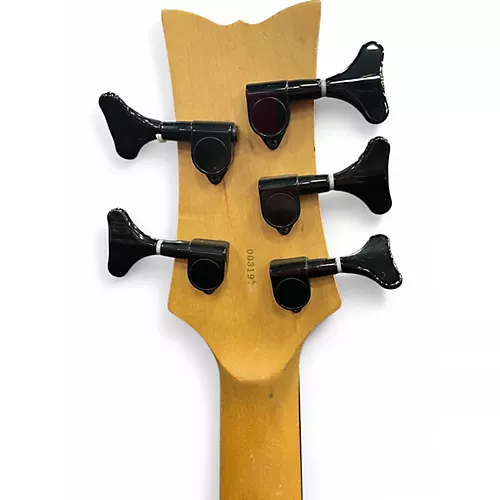 Used Schecter Guitar Research Stiletto Custom 5 String Natural Electric Bass Guitar Natural