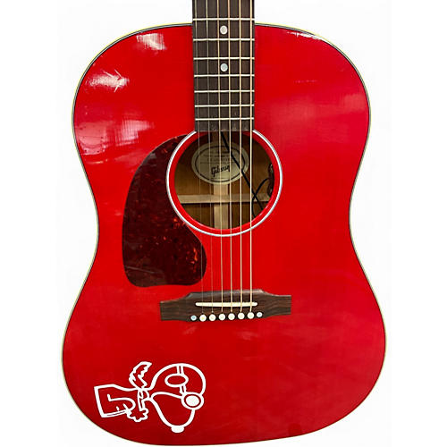 Used Gibson J45 Standard Left Handed Cherry Acoustic Electric Guitar Cherry