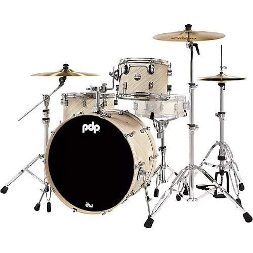 PDP by DW Concept Maple 3-Piece Rock Shell Pack With Chrome Hardware Twisted Ivory