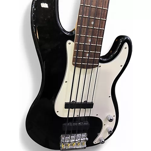 Used Squier Precision Bass Standard Black and White Electric Bass Guitar Black and White