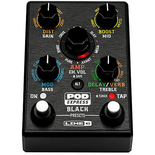 Line 6 POD Express Black Guitar Effects Pedal
