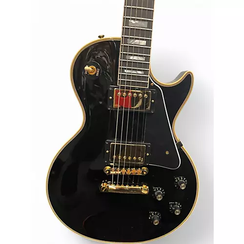 Used 2022 Gibson 1968 Les Paul Custom Reissue Ebony Solid Body Electric Guitar Ebony