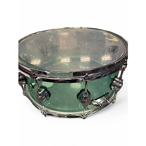 Used DW 14X7.5 Design Series Acrylic Snare Emerald Green Drum Emerald Green 215